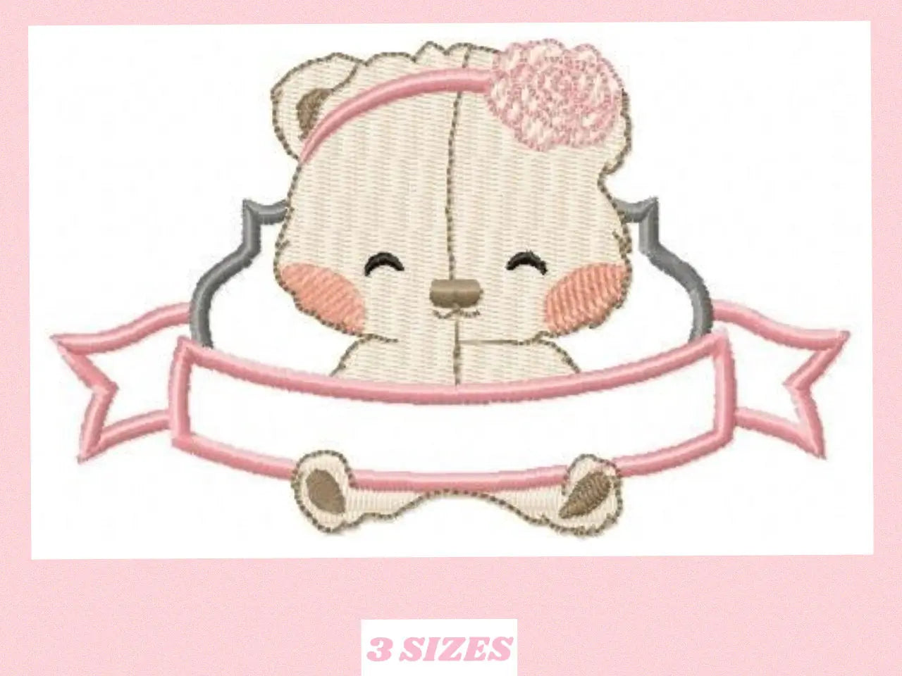 Bear embroidery designs - Teddy embroidery design machine embroidery pattern - Baby girl embroidery file - Nursery embroidery digital file Marcia Embroidery
