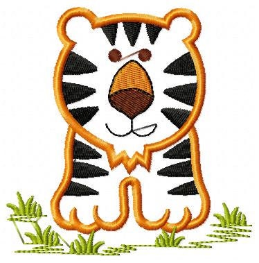 Tiger embroidery design - Animals embroidery designs machine embroidery pattern - Tiger applique embroidery -Tiger front and back baby boy