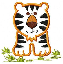 Charger l&#39;image dans la galerie, Tiger embroidery design - Animals embroidery designs machine embroidery pattern - Tiger applique embroidery -Tiger front and back baby boy
