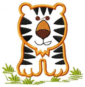 Tiger embroidery design - Animals embroidery designs machine embroidery pattern - Tiger applique embroidery -Tiger front and back baby boy