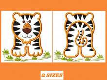 Laden Sie das Bild in den Galerie-Viewer, Tiger embroidery design - Animals embroidery designs machine embroidery pattern - Tiger applique embroidery -Tiger front and back baby boy
