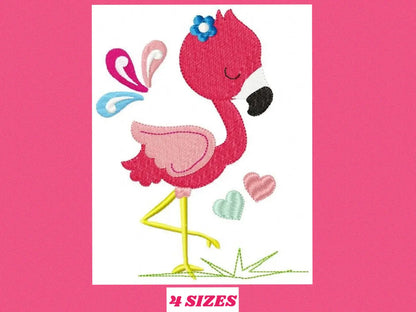Flamingo embroidery designs - Bird embroidery design machine embroidery pattern - instant download - baby girl embroidery file pink flamingo Marcia Embroidery