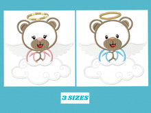 Carica l&#39;immagine nel visualizzatore di Gallery, Angel embroidery designs - Teddy bear embroidery design machine embroidery pattern - Angel bear applique design - instant download baby boy
