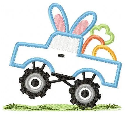 Easter Truck embroidery designs - Pickup embroidery design machine embroidery pattern - Easter embroidery file - instant digital download Marcia Embroidery