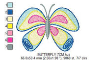 Charger l&#39;image dans la galerie, Butterfly embroidery design - Animal embroidery designs machine embroidery pattern - baby girl embroidery file - instant download digital
