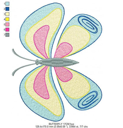 Butterfly embroidery design - Animal embroidery designs machine embroidery pattern - baby girl embroidery file - instant download digital Marcia Embroidery