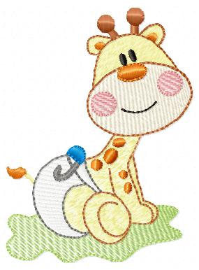 Baby Giraffe embroidery design - Animal embroidery designs machine embroidery pattern - boy embroidery file - girl embroidery toddler diaper