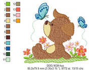 Carica l&#39;immagine nel visualizzatore di Gallery, Dogs embroidery designs - Dog embroidery design machine embroidery pattern - Puppy embroidery file - Kid embroidery dog design filled stitch
