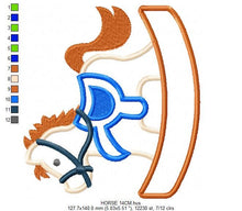 Charger l&#39;image dans la galerie, Horse Toy embroidery design - Baby Boy embroidery designs machine embroidery pattern - Horse toy applique design - embroidery for kids baby
