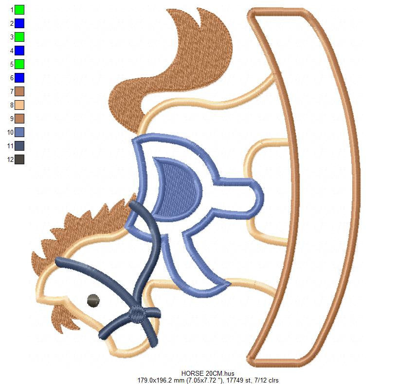 Horse Toy embroidery design - Baby Boy embroidery designs machine embroidery pattern - Horse toy applique design - embroidery for kids baby