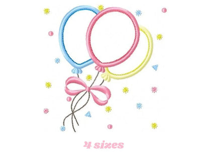 Balloon embroidery design - Balloons embroidery designs machine embroidery pattern - Baby embroidery file - balloon applique design birthday Marcia Embroidery