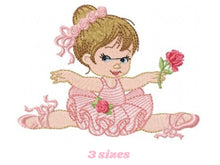 Laden Sie das Bild in den Galerie-Viewer, Ballerina embroidery designs - Ballet embroidery design machine embroidery pattern - Baby girl embroidery file digital file instant download
