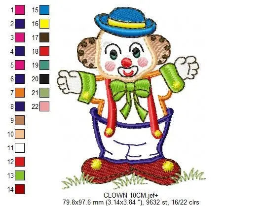 Clown embroidery designs - Circus embroidery design machine embroidery pattern - instant download kid embroidery file - boy embroidery Marcia Embroidery