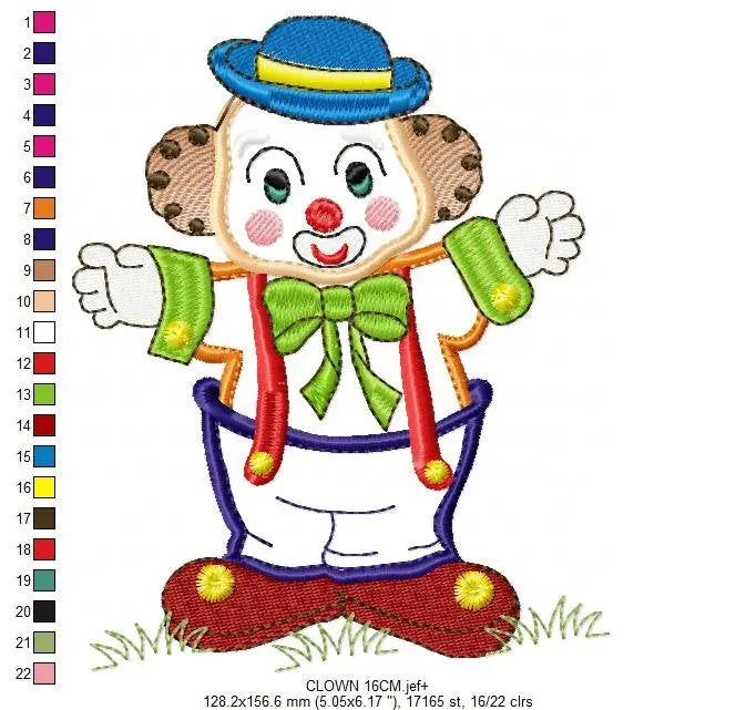 Clown embroidery designs - Circus embroidery design machine embroidery pattern - instant download kid embroidery file - boy embroidery Marcia Embroidery
