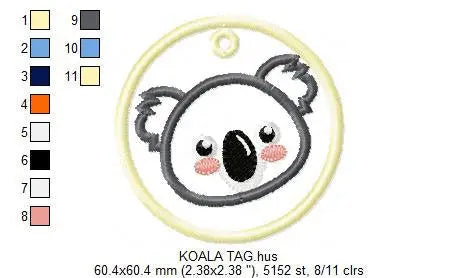Tags embroidery designs - School Tag embroidery design machine embroidery pattern - Key chain embroidery - Stamp Baggage - instant download Marcia Embroidery