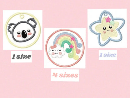 Tags embroidery designs - School Tag embroidery design machine embroidery pattern - Key chain embroidery - Stamp Baggage - instant download Marcia Embroidery