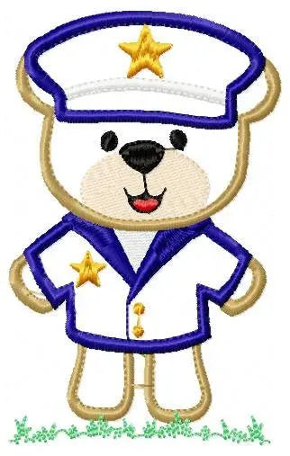 Military Bear embroidery design - Pilot embroidery design machine embroidery pattern - Teddy bear embroidery file - Commander applique boy Marcia Embroidery