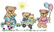 Laden Sie das Bild in den Galerie-Viewer, Bear embroidery designs - Teddy embroidery design machine embroidery pattern - Bear family embroidery - Bear design baby boy embroidery file
