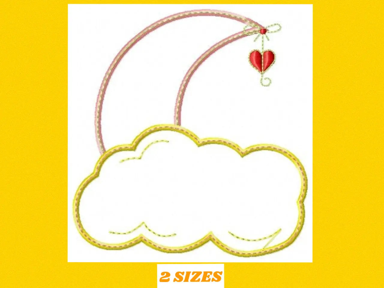 Moon embroidery design - half moon embroidery designs machine embroidery pattern - baby embroidery file  kid embroidery moon applique design Marcia Embroidery