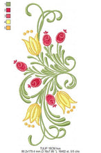 Cargar imagen en el visor de la galería, Flowers embroidery designs - Flower embroidery design machine embroidery pattern - rose embroidery file - floral roses tulip embroidery
