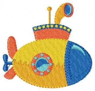 Submarine embroidery design - Baby boy embroidery designs machine embroidery pattern - nautical embroidery file - newborn layette nursery Marcia Embroidery