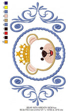 Carica l&#39;immagine nel visualizzatore di Gallery, Bear embroidery designs Laurel embroidery design machine embroidery pattern bear wreath embroidery bear design baby embroidery boy design
