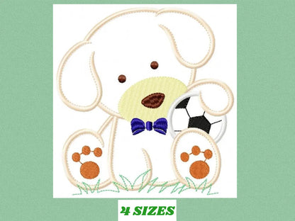 Dog embroidery designs - Dog with ball embroidery design machine embroidery pattern - Puppy embroidery file - Dog applique instant download Marcia Embroidery