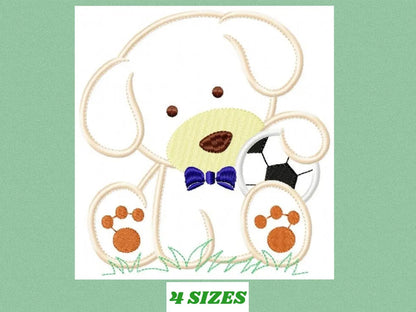Dog embroidery designs - Dog with ball embroidery design machine embroidery pattern - Puppy embroidery file - Dog applique instant download Marcia Embroidery