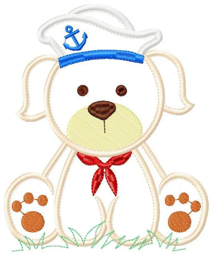 Sailor Dog embroidery designs - Dogs embroidery design machine embroidery pattern - puppy embroidery file - nautical dog applique design pes Marcia Embroidery