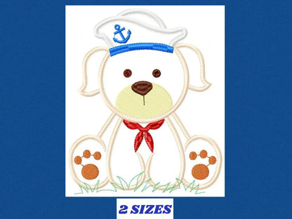 Sailor Dog embroidery designs - Dogs embroidery design machine embroidery pattern - puppy embroidery file - nautical dog applique design pes Marcia Embroidery