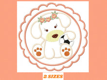 Laden Sie das Bild in den Galerie-Viewer, Dogs embroidery designs - Baby girl embroidery design machine embroidery pattern - puppy embroidery file - Dog applique design download
