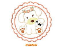 Laden Sie das Bild in den Galerie-Viewer, Dogs embroidery designs - Baby girl embroidery design machine embroidery pattern - puppy embroidery file - Dog applique design download
