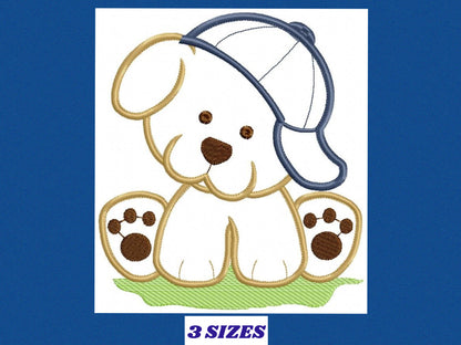 Dog embroidery designs - Baby boy embroidery design machine embroidery pattern - Puppy embroidery file - Dog applique design digital file