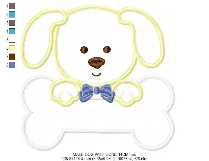 Dogs embroidery designs - Dog embroidery design machine embroidery pattern - puppy embroidery file - kid embroidery dog applique design Marcia Embroidery