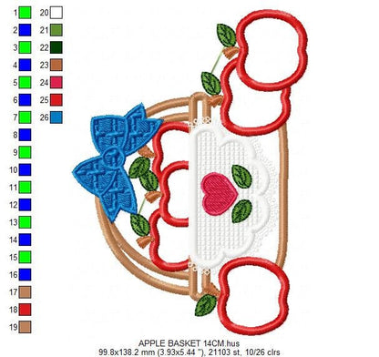 Fruits embroidery designs - Fruit embroidery design machine embroidery pattern - Apple embroidery file - Kitchen embroidery Fruit applique
