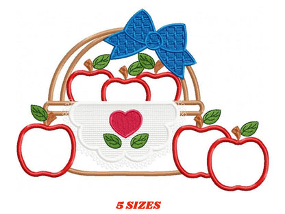 Fruits embroidery designs - Fruit embroidery design machine embroidery pattern - Apple embroidery file - Kitchen embroidery Fruit applique