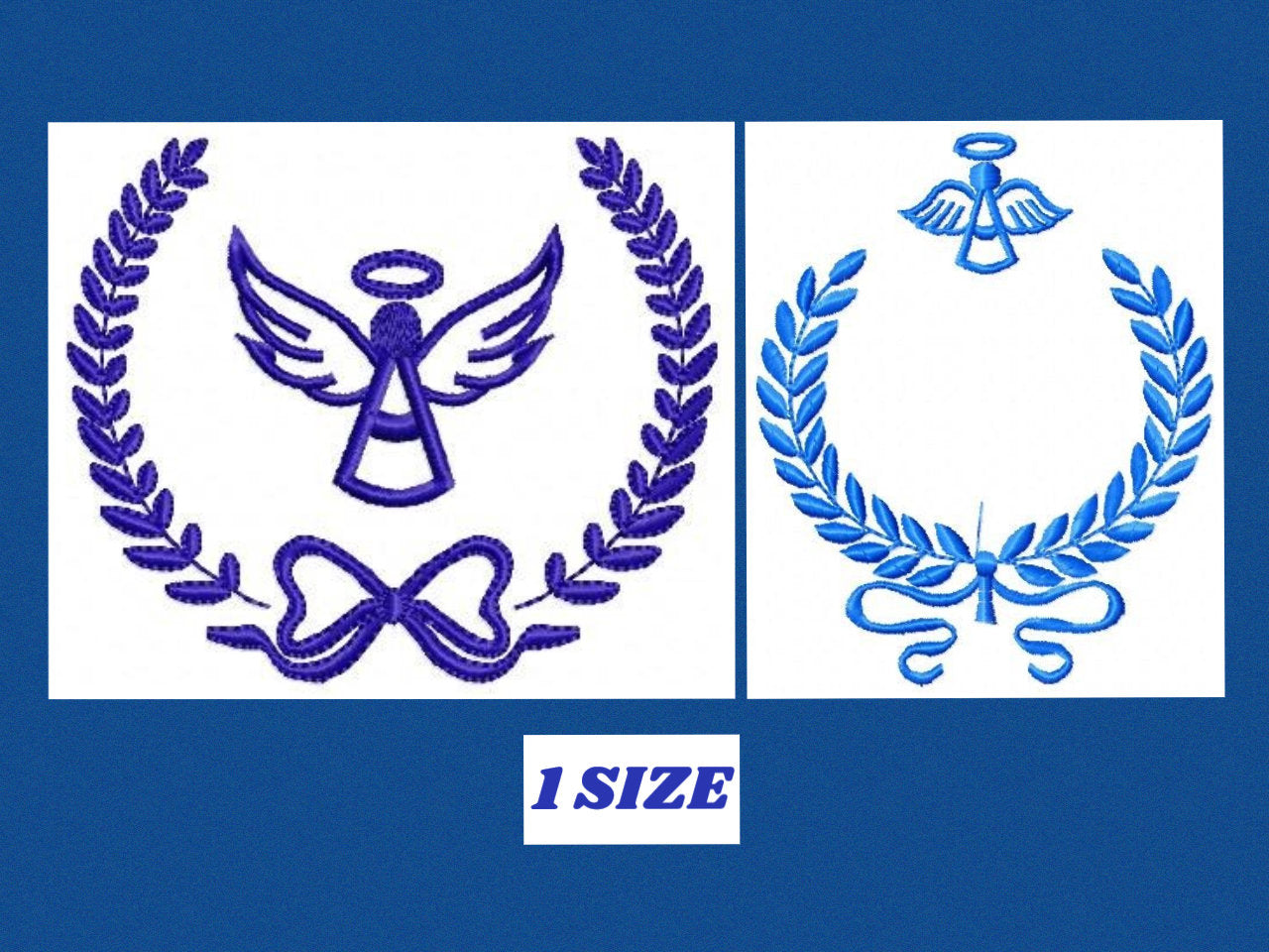 Laurel with Crown embroidery designs - Laurel Wreath with angel wings embroidery design machine embroidery pattern - instant download pes