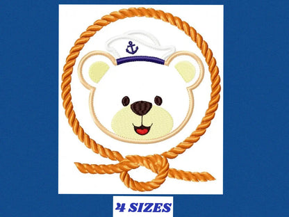 Bear embroidery designs - Baby boy embroidery design machine embroidery pattern - Sailor bear design sailor applique design - Teddy bear boy Marcia Embroidery