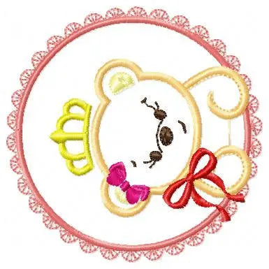 Bear embroidery designs - Teddy embroidery design machine embroidery pattern - baby girl embroidery file - King Bear applique design Frame Marcia Embroidery