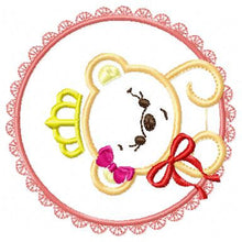 Charger l&#39;image dans la galerie, Bear embroidery designs - Teddy embroidery design machine embroidery pattern - baby girl embroidery file - King Bear applique design Frame
