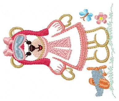 Girl Pilot embroidery designs - Bear embroidery design machine embroidery pattern - Teddy bear applique design - Baby girl embroidery file Marcia Embroidery