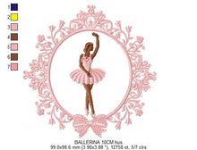 Charger l&#39;image dans la galerie, Ballerina embroidery designs - Ballet embroidery design machine embroidery pattern - instant download - baby girl embroidery file dancer
