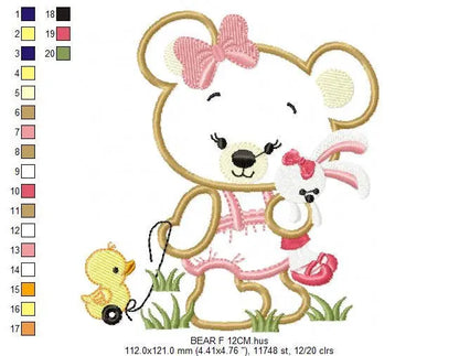 Bear embroidery designs - Teddy embroidery design machine embroidery pattern - baby boy embroidery file - Teddy Bear applique design girl Marcia Embroidery