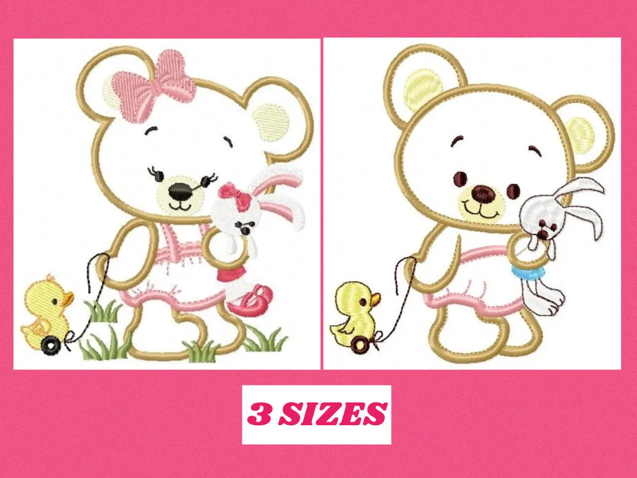 Bear embroidery designs - Teddy embroidery design machine embroidery pattern - baby boy embroidery file - Teddy Bear applique design girl Marcia Embroidery