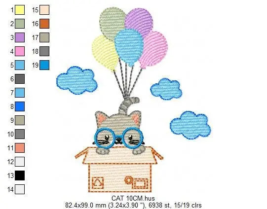 Cat embroidery design - Animal embroidery designs machine embroidery pattern - Kitty embroidery file - baby girl applique design download Marcia Embroidery