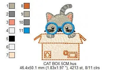 Cat embroidery design - Animal embroidery designs machine embroidery pattern - Kitty embroidery file - baby girl applique design download Marcia Embroidery