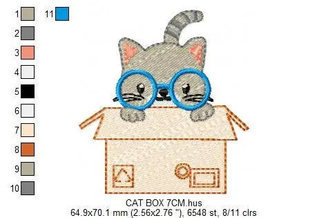 Cat embroidery design - Animal embroidery designs machine embroidery pattern - Kitty embroidery file - baby girl applique design download Marcia Embroidery