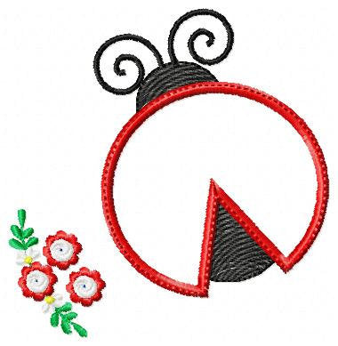 Ladybug embroidery designs - Garden animal insect machine embroidery pattern - Ladybug applique design - Instant download pes jef dst vp3