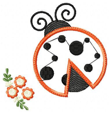 Ladybug embroidery designs - Garden animal insect machine embroidery pattern - Ladybug applique design - Instant download pes jef dst vp3