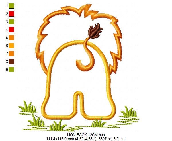 Lion embroidery designs - Safari embroidery design machine embroidery pattern - Animal embroidery file - lion applique design lion pattern